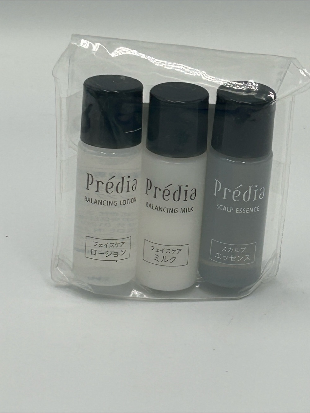 Men Grooming Trio – Black & White Travel Bottles
